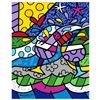 Image 1 : Romero Britto "Wine Country Purple" Hand Signed Limited Edition Giclee on Canvas; COA