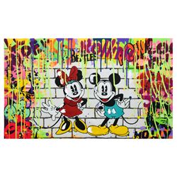 Nastya Rovenskaya- Mixed Media "Mickey & Minnie"