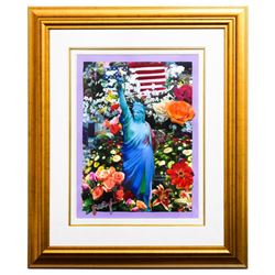 Peter Max- Original Mixed Media "Land of the Free Home of the Brave II"