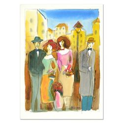 Moshe Leider, Original Watercolor Painting, Hand Signed with Certificate of Authenticity.