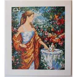 Igor Semeko- Set of 5 Serigraph on Paper "Tea Time, Peaceful Moments, After the Rain, Sisters, Beaut