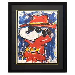 Tom Everhart- Hand Pulled Original Lithograph "Undercover In Hollywood"