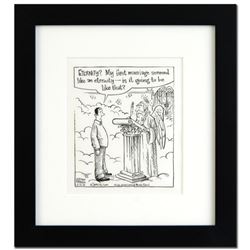 Bizarro - "Eternity" is a Framed Original Pen & Ink Drawing, by Dan Piraro, Hand Signed by the Artis