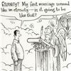 Image 2 : Bizarro - "Eternity" is a Framed Original Pen & Ink Drawing, by Dan Piraro, Hand Signed by the Artis