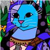 Image 2 : Romero Britto "New Mona Cat" Hand Signed Giclee on Canvas; Authenticated