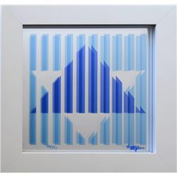 Yaacov Agam- Serigraph on Mirror "Star of Hope"