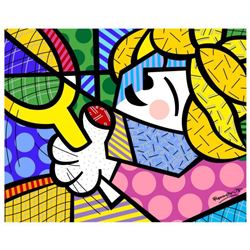 Romero Britto "Tennis Pro" Hand Signed Giclee on Canvas; Authenticated