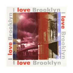 Steve Kaufman (1960-2010), "I Love Brooklyn" Limited Edition Hand Pulled Silkscreen on Canvas, Numbe