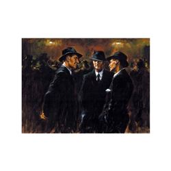 Fabian Perez, "Gathering/Las Brujas" Hand Textured Limited Edition Giclee on Board. Hand Signed and 