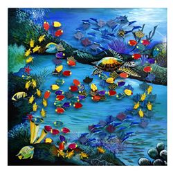 Vera V. Goncharenko- Original Painting on Cutout Steel and Board "Deep Sea Adventure"