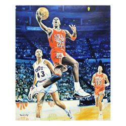 Dimitry Turchinsky- Original Oil on Canvas "Jordan Vs. Cavs"