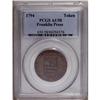 Image 1 : 1794 TOKEN Franklin Press Token AU58 PCGS. Breen-1165.