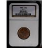 Image 1 : 1854 1/2 C MS64 Red and Brown NGC. B-1, C-1, R.1. Brig