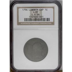 1796 1C Liberty Cap Good 6 NGC. S-87, Low R.3. Sharp f