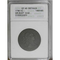1796 1C Draped Bust, Reverse of 1796--Corroded--ANACS.