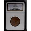 Image 1 : 1853 1C MS65 Red and Brown NGC. N-10, R.1. Die state b