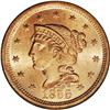 Image 1 : 1855 1C Upright 5s MS66 Red PCGS. N-4, R.1. Pumpkin-go