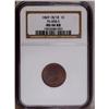 Image 1 : 1869 1C MS66 Red and Brown NGC. Snow-10. The 18 in the