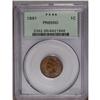 Image 1 : 1891 1C PR65 Red PCGS. Snow-1. Dusky orange-red fields