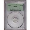 Image 1 : 1851 3CS MS65 PCGS. Powder-blue and chestnut colors en