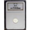 Image 3 : 1857 3CS MS65 NGC. Sharply struck and fully lustrous w