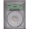 Image 1 : 1862 3CS MS65 PCGS. Pale gold and battleship-gray colo