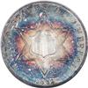 Image 1 : 1862 3CS MS66 NGC. Waves of deep mauve, magenta, and c