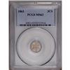 Image 1 : 1863 3CS MS63 PCGS. Wispy tan toning visits this crisp