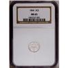 Image 1 : 1864 3CS MS65 NGC. An unmistakable business strike and