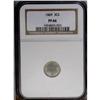 Image 1 : 1869 3CS PR66 NGC. Turquoise-blue toning on otherwise
