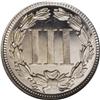 Image 2 : 1869 3CN PR66 S Cameo NGC. Light gold toning graces t