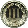Image 2 : 1869 3CN PR65 Deep Cameo PCGS. Bright surfaces display