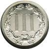 Image 2 : 1876 3CN PR66 Deep Cameo NGC. Deep glassy brilliance f