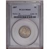 Image 1 : 1897 5C MS65 PCGS. Nickel-gray patina bathes each side