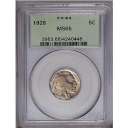 1928 5C MS66 PCGS. A thoroughly lustrous older holder