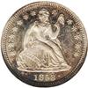 Image 1 : 1858 10C PR65 NGC. Dappled cobalt-blue, golden-brown,