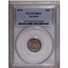 Image 1 : 1874 10C Arrows PR64 PCGS. Abundant sunset-orange and