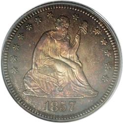 1857 25C MS66 PCGS. The high mintage figures for Seate