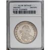 Image 1 : 1806 50C Pointed 6, Stem--Cleaned--ANACS. AU58 Details