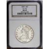 Image 1 : 1836 50C Lettered Edge MS63 NGC. O-122, R.2. Dashes of