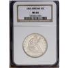 Image 3 : 1855 50C Arrows MS64 NGC. The Arrows type is a short-l