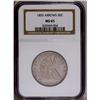 Image 3 : 1855 50C Arrows MS65 NGC. Attractive dove-gray and gol