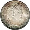 Image 1 : 1905 50C MS65 PCGS. Toned with light aqua-blue on the
