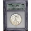 Image 1 : 1923-S 50C AU53 ICG. Lightly toned, the surfaces are t