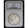 Image 1 : 1842 S$1 AU58 NGC. A moderately toned slider with exte
