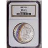 Image 1 : 1880-S S$1 MS67 S NGC. Large S. Bands of vivid ruby-r