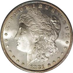 1881-CC S$1 MS67 PCGS. This impressive Superb Gem has