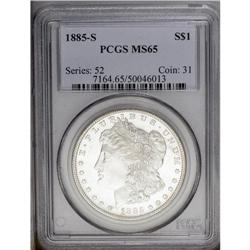 1885-S S$1 MS65 PCGS. A very pleasing example with nea