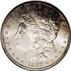 Image 1 : 1887-S S$1 MS66 S NGC. Blushes of navy-blue and orang