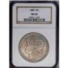 Image 1 : 1889 S$1 MS66 NGC. Lustrous surfaces are bathed in gol
